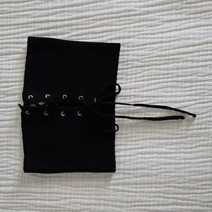 Lace up tube top